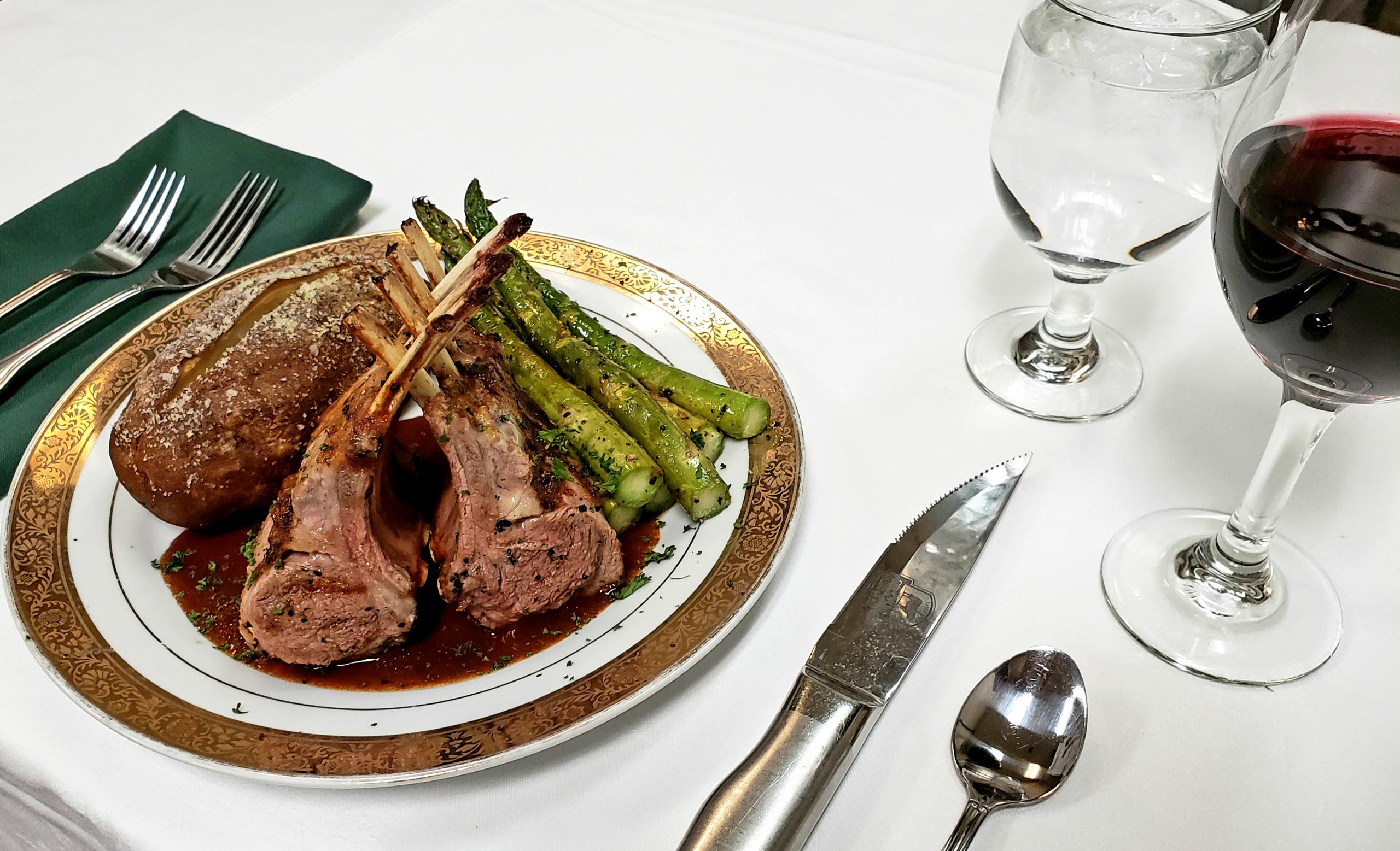 Plate of Lamb at the Hilltop Restaurant - Orange Park FL