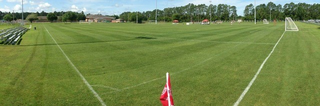 Panoramic image of the Eagle Harbor Soccer Complex