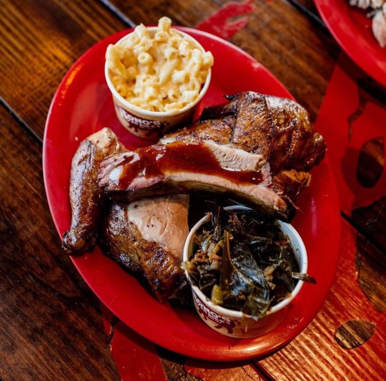 Large Chicken Platter with Mac n Cheese and Collard Greens
