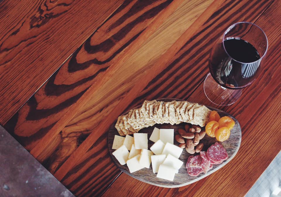 wine and charcuterie board at Red's Wine Bar