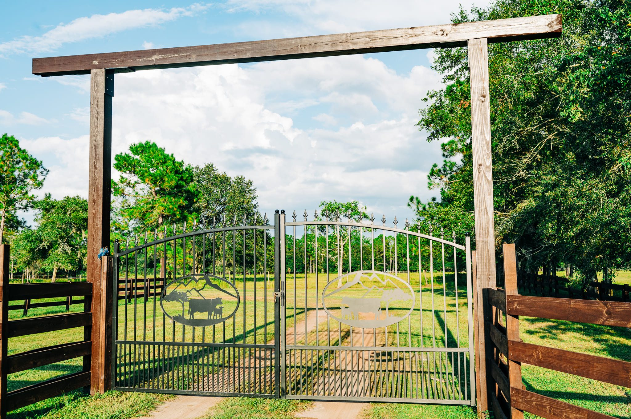 Front gate of Bar J Ranch