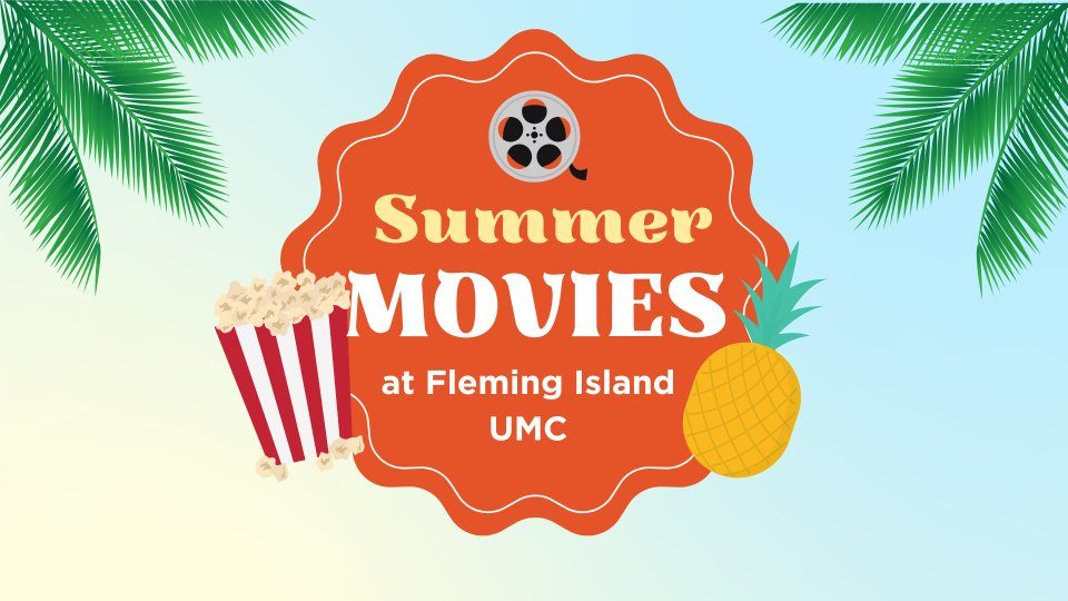 Event name in front of summer style background.