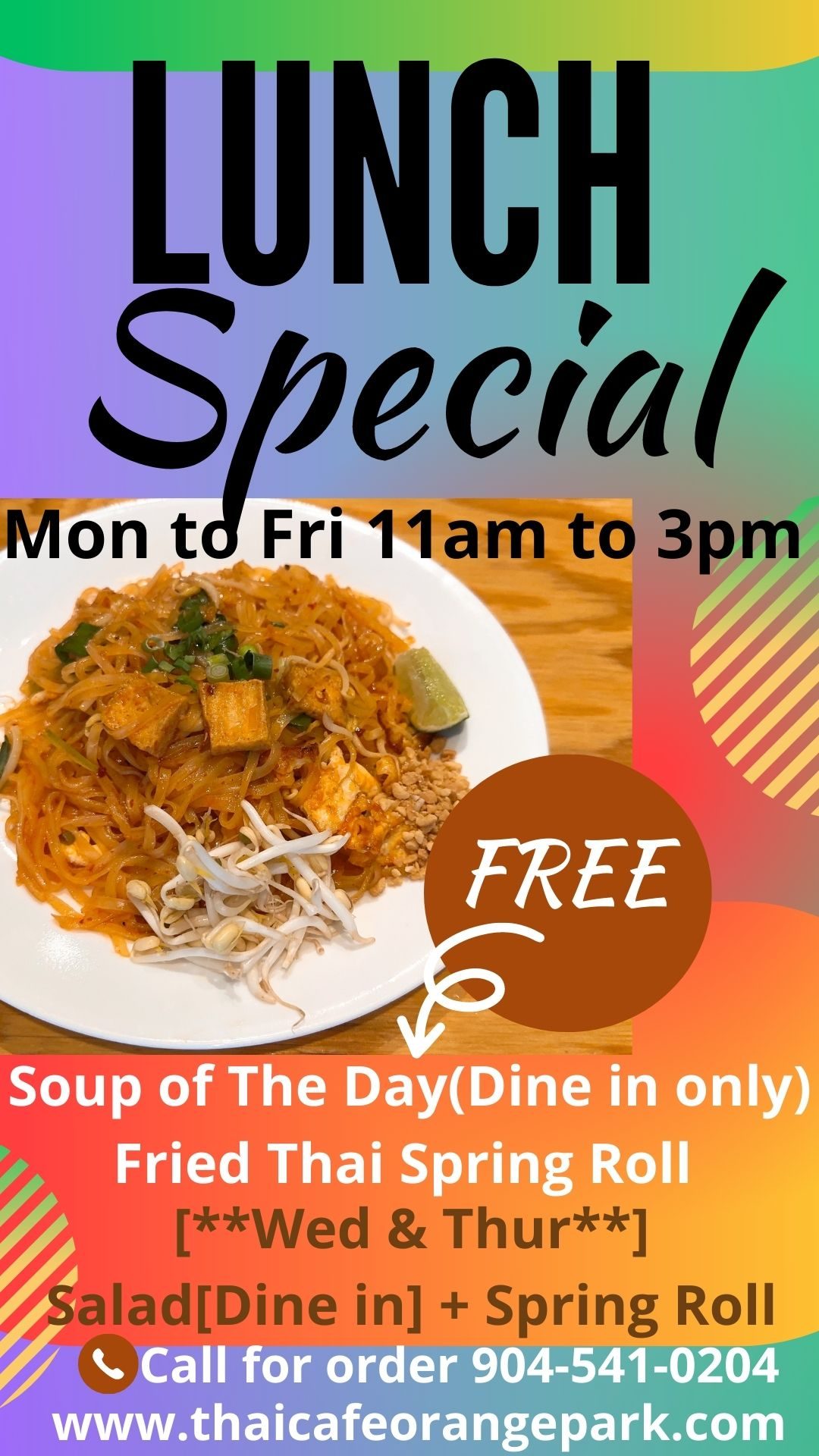 Thai Cafe Orange Park Lunch Special