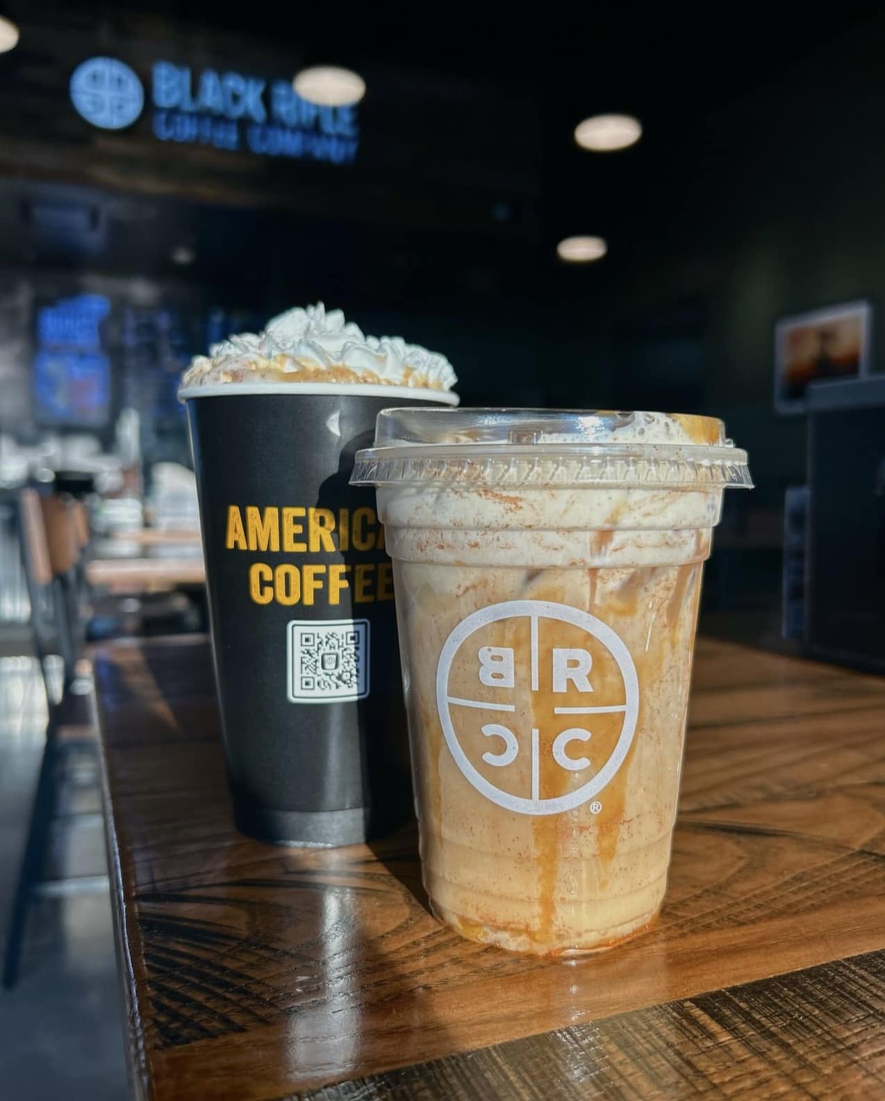 Hot and iced coffee