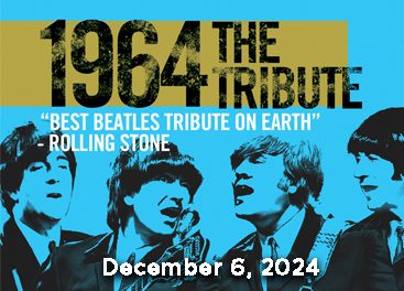 Event flyer with The Beatles members pictured.