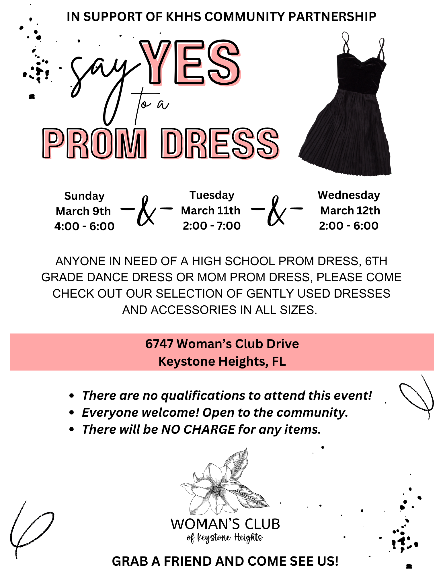 Event flyer with information.