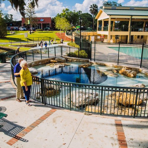 Mature couple at Natural Spring at Spring Park, Green Cove Springs, FL. Mature couple at Natural Spring at Spring Park, Green Cove Springs, FL.